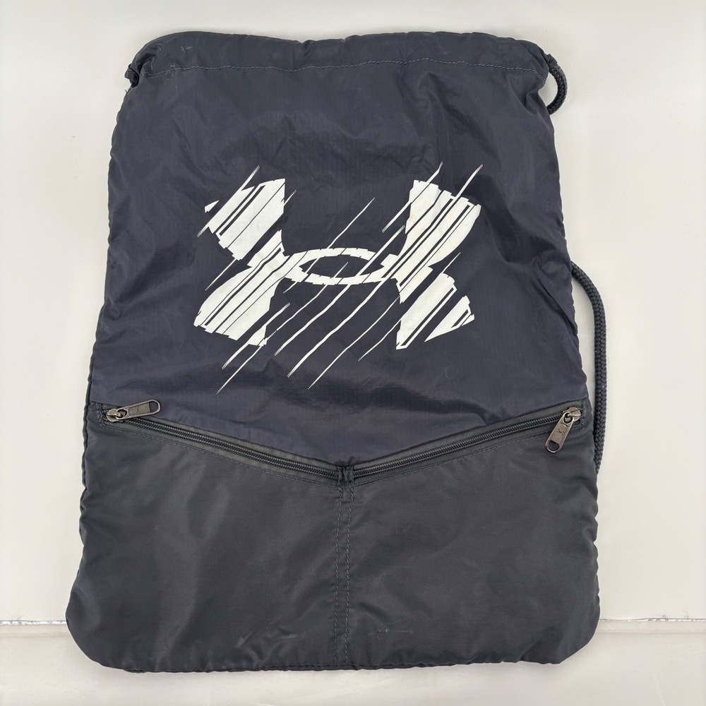 Under Armour Drawstring Backpack Unisex OS Black Good Graphic Logo Sackpack